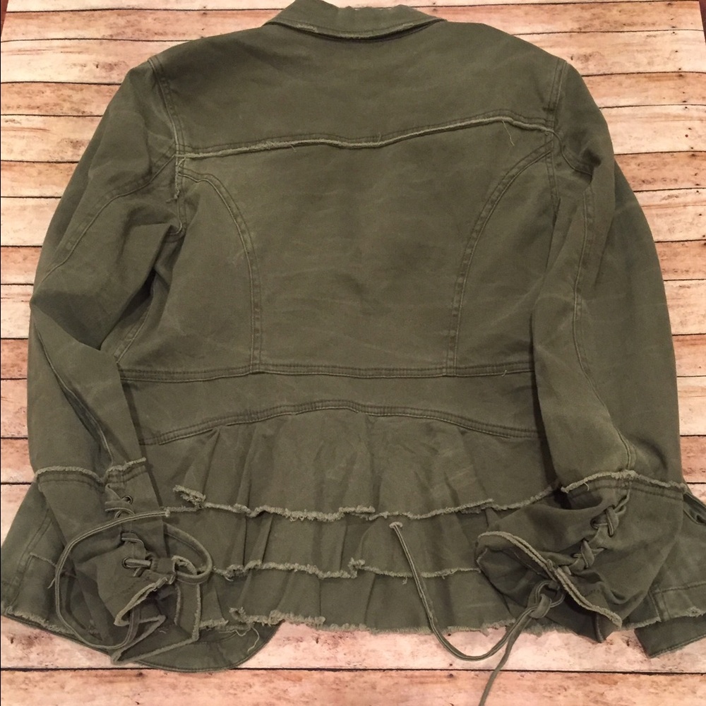 Free People Olive Green Utility Jacket - Picture 2 of 4